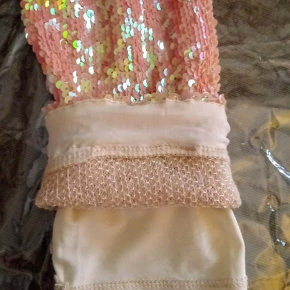 Nasty Gal Cocktail Sequin Peach Dress Size Small - Picture 3 of 5